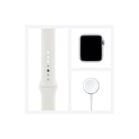 Apple Watch SE GPS, 40mm Silver Aluminium Case with White Sport Band