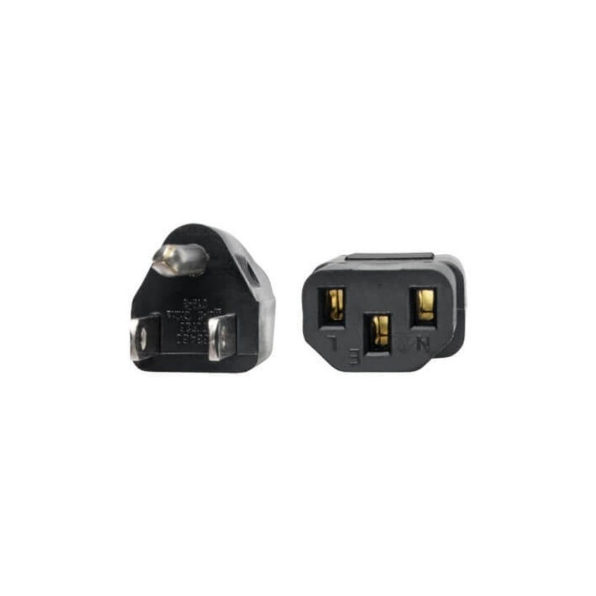 Cable de Alimentación de CA para Computadora de Escritorio, NEMA 5-15P a C13 - 13A, 125V, 16 AWG, 61 cm [2 pies], Negr