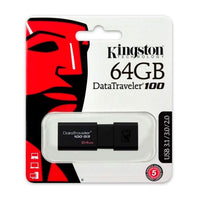 Memoria USB Kingston DataTraveler 100 G3 DT100G3 64GB 3.0 Negro