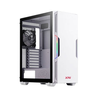Chasis gamer XPG by ADATA STARKER Blanco / ATX / Vidrio templado X1 / 1 Fan cooler ARGB + 1 Fan Cooler Standard + Fuente de poder XPG PROBE / 600 Watts / Certificada 80 Plus Bronze