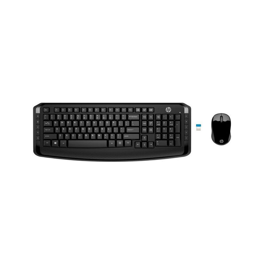 Combo Teclado Y Mouse Inalámbrico Hp 300 En Español - Negro