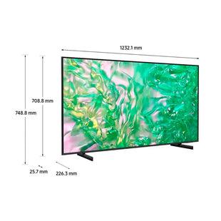 Televisor Samsung FLAT LED Smart TV 55 pulgadas Crystal UHD 4K  /3,840 x 2,160 / DVB-T2 / HDR /LAN/ WIFI 5/ Control remoto Solar / Soporte ajustable / Bluetooth 5.2 / Google Meet / Multi view/ AirPlay 2 / Bixby desde el control /modo ambiente/ Modo Juego/