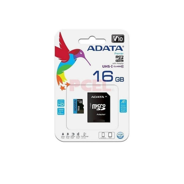 Micro Sd Con Adaptador Adata AUSDH16GUICL10A1-RA1