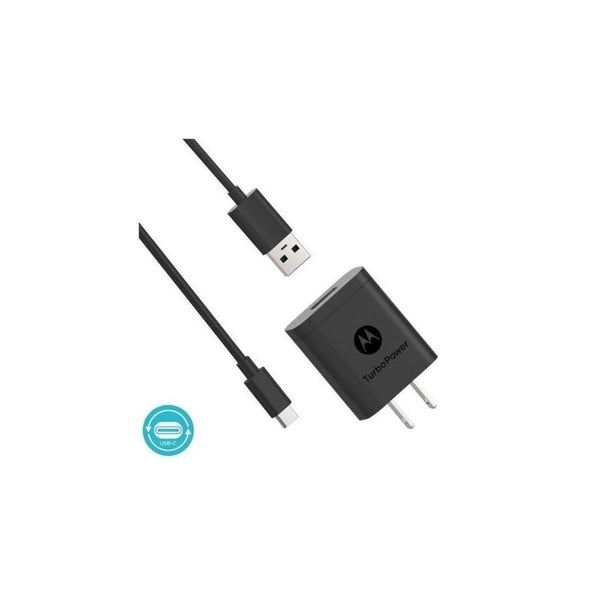 Cargador de pared Motorola TurboPower 18 USB-A w/ 1m USB-C cable