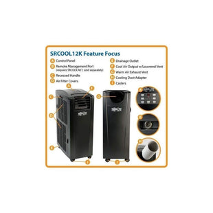 Unidad de acondicionador de aire porttil Tripplite todo en uno SRCOOL12K