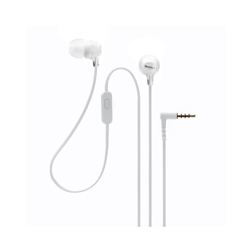 Audífonos Sony internos MDR-EX15AP  Color Blanco de silicona de ajuste seguro. (con micrófono)