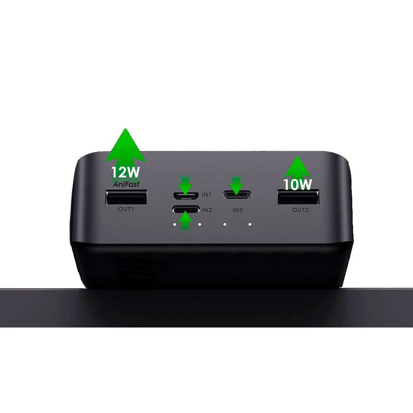 Powerbank carga rápida 27.000 mah negra