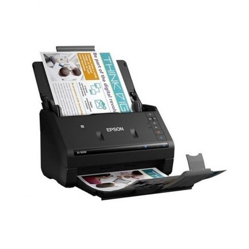 Escáner Epson WorkForce ES-500W vertical con WiFi Blanco