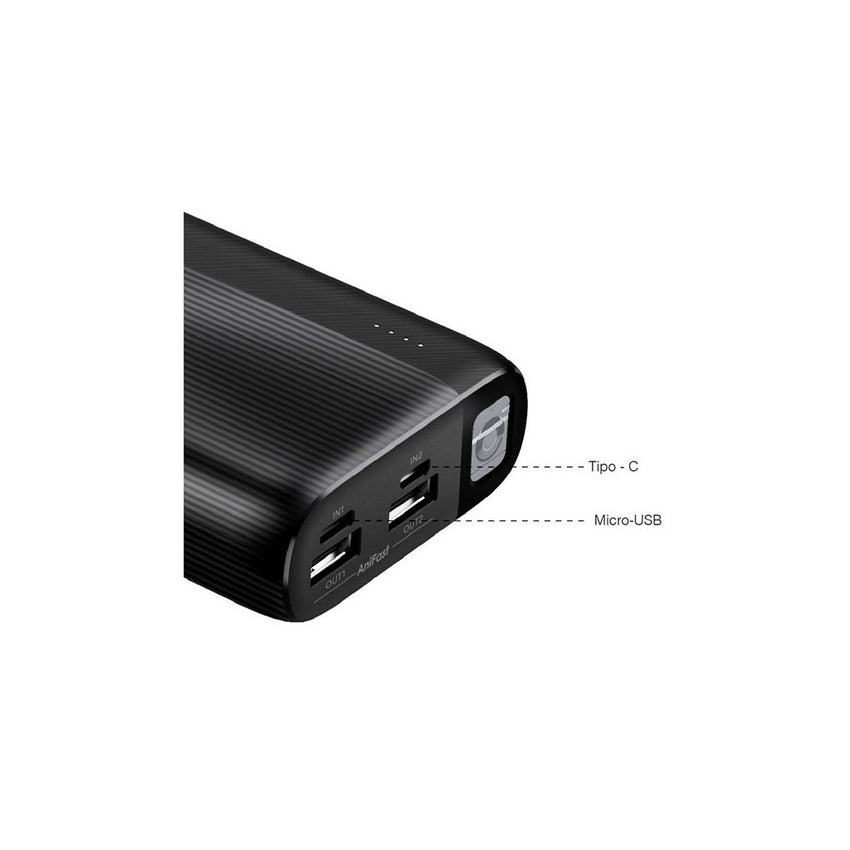 Powerbank carga rápida 20.000 mah Azul