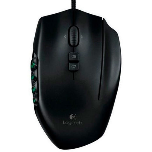 Mouse logitech G600 MMO gaming alámbrico USB 8000DPI color negro