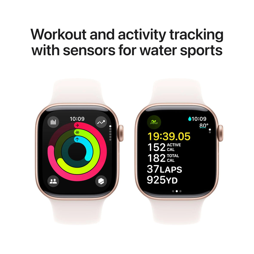 Apple Watch Series 10 GPS 42mm Rose Gold Aluminium Case with Light Blush Sport Band - S/M