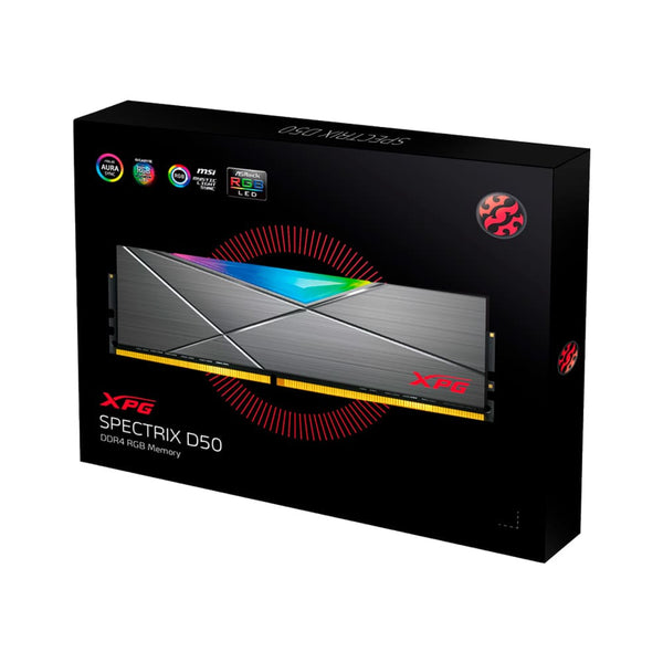 Memoria gamer XPG by ADATA SPECTRIX D50 DDR4 RGB 16GB 3.200 MHz / Gris