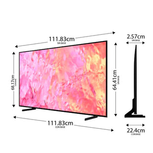 Televisor Samsung FLAT QLED Smart TV 50 pulgadas, UHD 4K  /3,840 x 2,160 / DVB-T2 / Procesador Quantum Bluetooth / Dual Led / asistente de voz /  modo ambiente/ Modo Juego/  HDMI x 3 / USB x 2 /LAN/ abre y edita archivos de Office/ Control Solar/Garantía