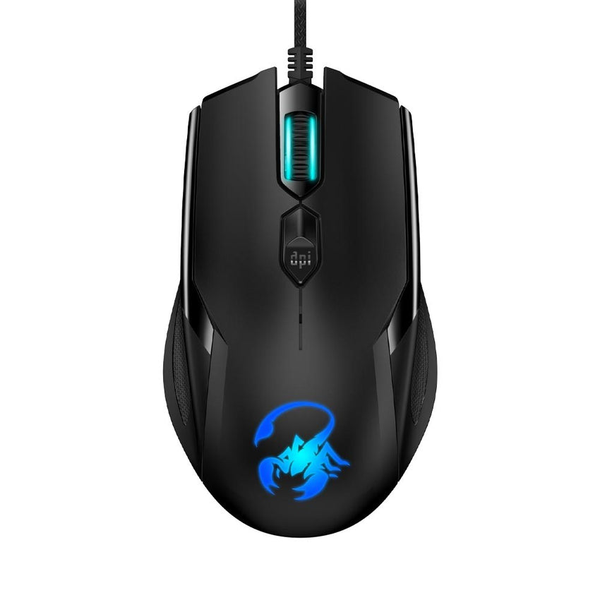 Mouse Gamer Genius Ammox X1-600 Alambrico   Negro retroiluminado