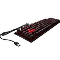 Teclado gaming encoder OMEN by HP color negro - rojo