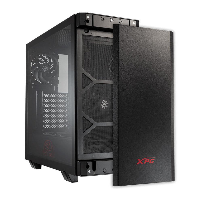 XPG INVADER X BTF, Black, supports motherboards with reverse connector design, ATX Mid Tower,3.5incx3, I/O: USB-Cx1, USBx2 , HD Audiox1, Resetx1, Powerx1, Fan: (4 x 120mm Reversed Fans + 1 x 120mm Regular Fan), 2 Years warranty