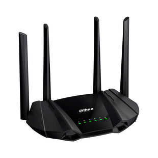 Router Dahua WI-FI 6 AX 1500 (300Mbps 2,4GHz / 1201Mbps 5GHz),Beamforming para una mejor cobertura,MI-MIMO Bidireccional,OFDMA y 1024-QAM,Acceso WiFi protegido (WPA/WPA2),Control parental.