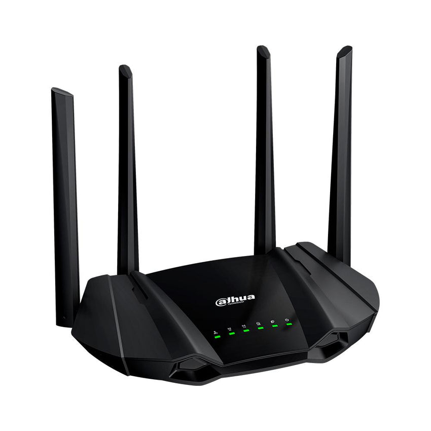 Router Dahua WI-FI 6 AX 1500 (300Mbps 2,4GHz / 1201Mbps 5GHz),Beamforming para una mejor cobertura,MI-MIMO Bidireccional,OFDMA y 1024-QAM,Acceso WiFi protegido (WPA/WPA2),Control parental.