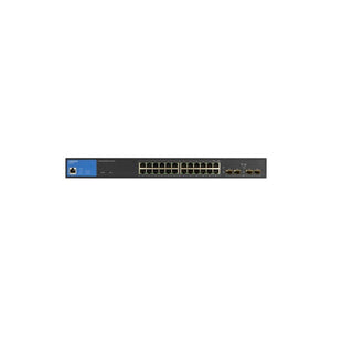 SWITCH LINKSYS ADMINISTRABLE LGS328PC de 24 puertos Gigabit 10/100/1000 Mbps y 4 puertos SFP, 250W, PoE+