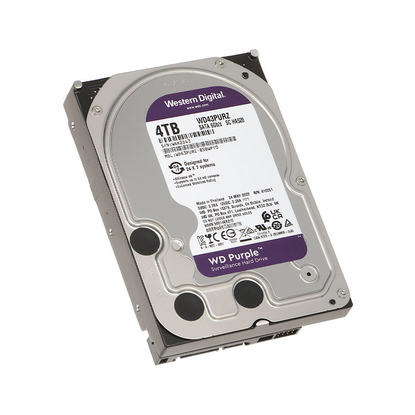 Disco Duro Western Digital PURPLE 4TB 5400RPM SATA 6Gbs Cache 256 MB 3,5in videovigilancia trabajo 24/7