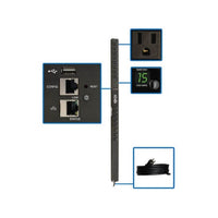 PDU Monitoreable Monofásico de 1.4kW con Interfaz de Plataforma LX, Tomacorrientes de 120V (16 5-15R), Cable de 3.05 m [10 pies] con Clavija 5-15P, 0U, TAA