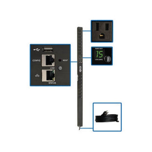 PDU Monitoreable Monofásico de 1.4kW con Interfaz de Plataforma LX, Tomacorrientes de 120V (16 5-15R), Cable de 3.05 m [10 pies] con Clavija 5-15P, 0U, TAA
