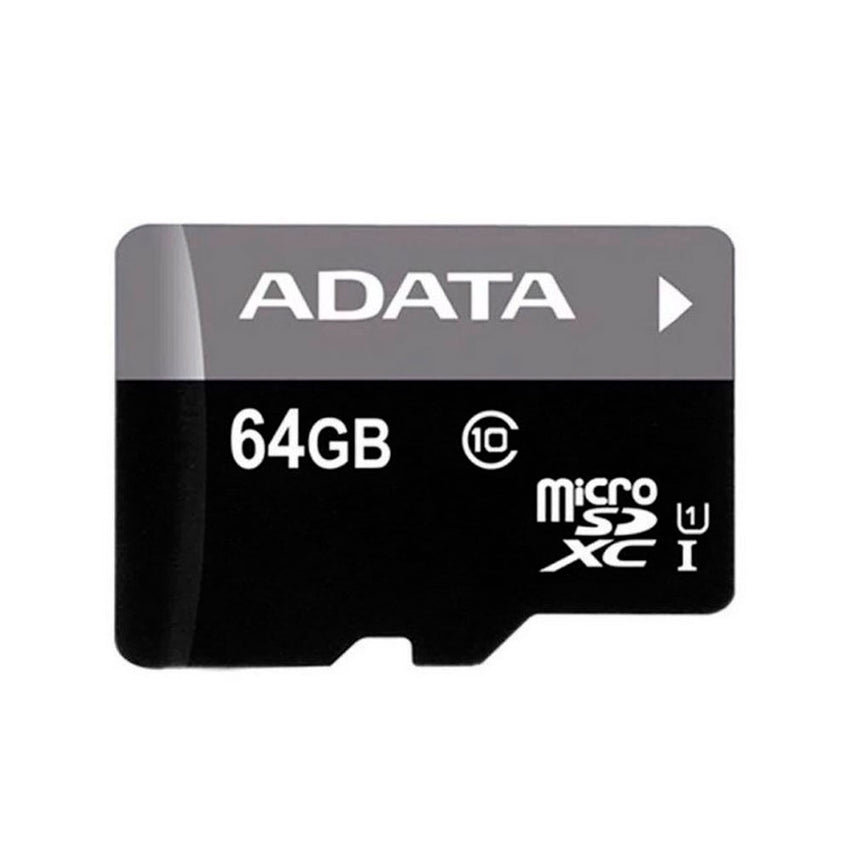 Memoria Micro SD ADATA Con Adaptador SD Class 10uhs 64GB COLOR Negro