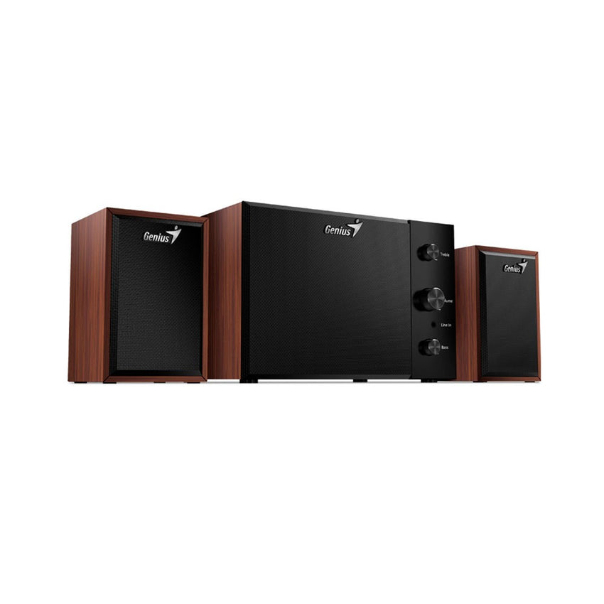Parlante Genius SW-2.1 350 de madera 15W con subwoofer