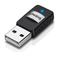 Mini Adaptador Inalámbrico Linksys AE6000 de Doble banda, 802.11ac, USB 2.0. Doble banda (2,4 GHz / 5 GHz) AC600