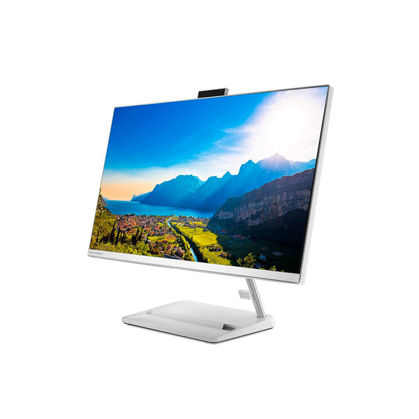 Todo en uno Lenovo IC 3 24IAP7 Intel core i5 12450H 23,8 Pulgadas FHD Memoria 8GB Estado Solido 512GB Linux Blanco