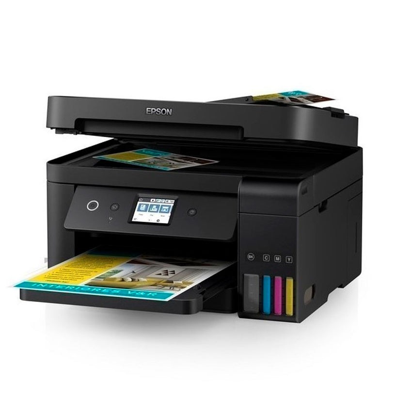Multifuncional Epson Ecotank L6191 Color de botellas. Conectividad USB/ Inalámbrica/ Imprime/ Copia/ Fax/ Ethernet. Velocidad impresión máxima: Negro 33 ppm y Color 20 ppm