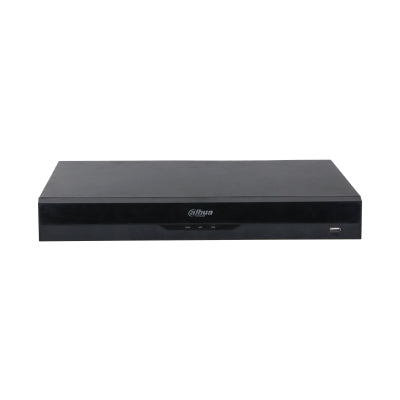 Grabador de Video IP 16CH/2HDD 1U/Admite los formatos de decodificación Smart H.265+/Máx. 384/384/384 Mbps de ancho de banda/Admite cámaras IP con una resolución de hasta 32 MP/admite detección y reconocimiento de rostros de 2 canales, hasta 20 bases de d