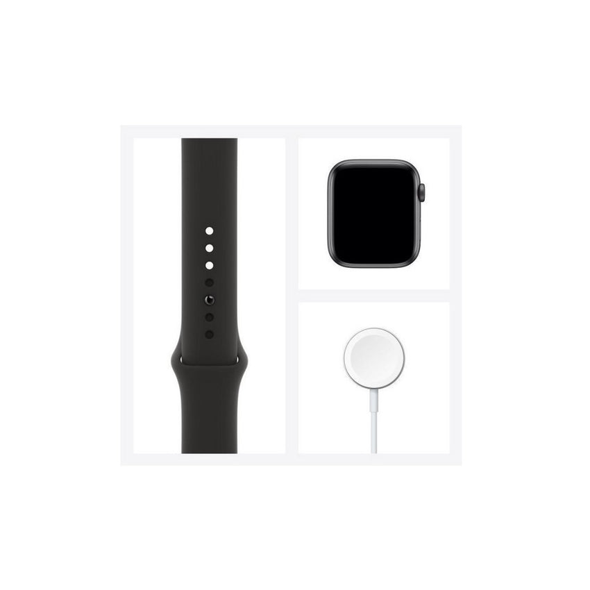 Apple Watch SE (GPS) Caja de aluminio en gris espacial de 40 mm Correa deportiva Medianoche