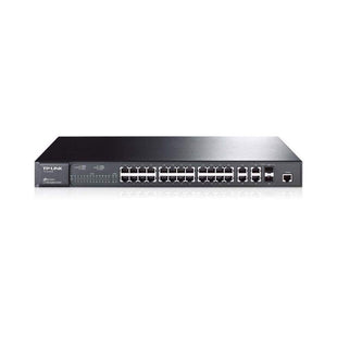 Switch TP-LINK Administrable L2 de 24-Puertos de 10/100Mbps + 4 Puertos Gigabit JetStream