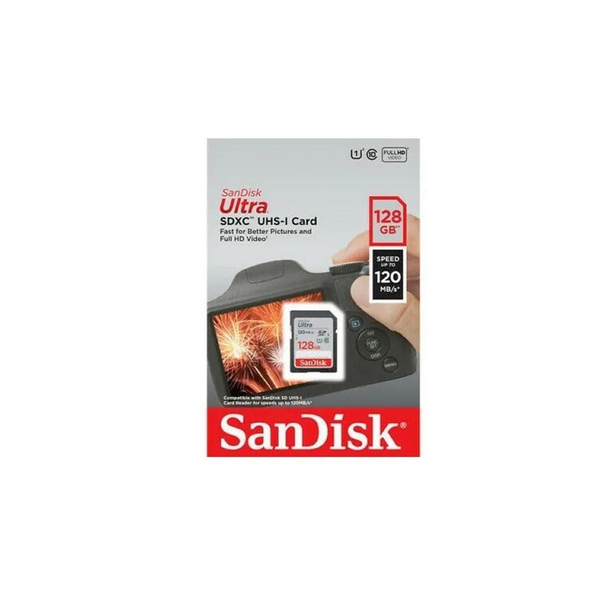Tarjeta SD SANDISK Ultra 128gb COLOR Gris