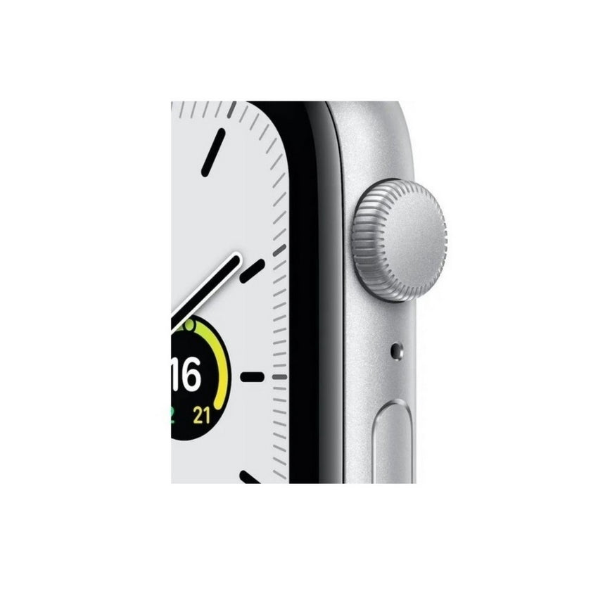 Apple Watch SE GPS, 44mm Silver Aluminium Case with White Sport Band