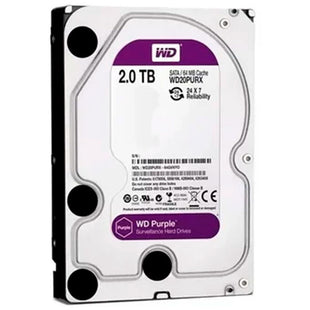 Disco duro western digital purpura 2TB 5400RPM sata 6Gbs cache 64 MB 3,5in videovigilancia trabajo 24/7