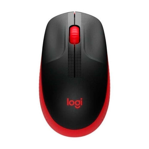 Mouse Inalambrico LOGITECH M190 COLOR Rojo Y Negro.