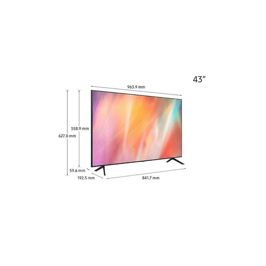 BUNDLE Televisor Samsung FLAT LED Smart TV 43 pulgadas UHD 4K  /3,840 x 2,160 / DVB-T2 / Bluetooth/ AirPlay 2  / HDMI x 3/ USB x 2 /abre y edita archivos de Office/ Garantía 1 año, GRATIS BARRA DE SONIDO