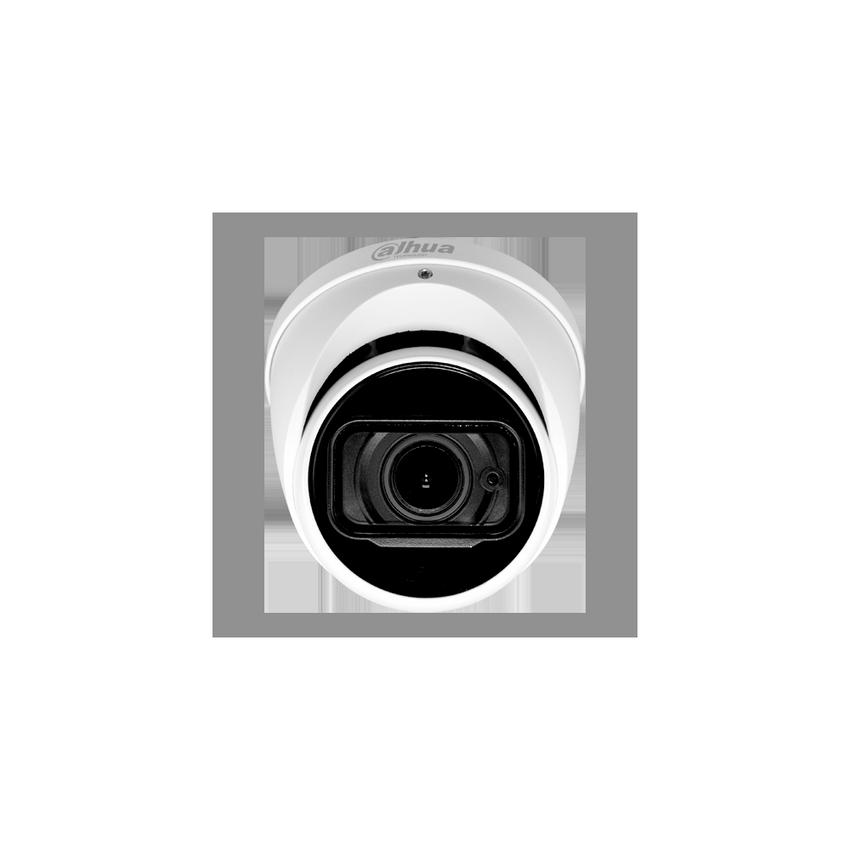 Camara Dahua Domo, 4MP, Lente Motorizado 2.7mm–12 mm, 4en1 (CVI/TVI/AHD/CVBS), Metal, DWDR, Smart IR60m, Microfono incorporado, IP67, 12VDC.