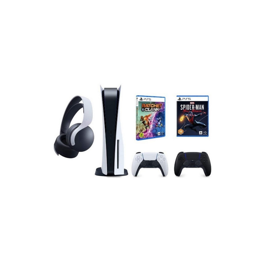PS5 HW 1115 STANDARD + PS5 DUALSENSE + PS5 COD + PS5 SPIDERMAN + PS5 RATCHET + PS5 REMOTE