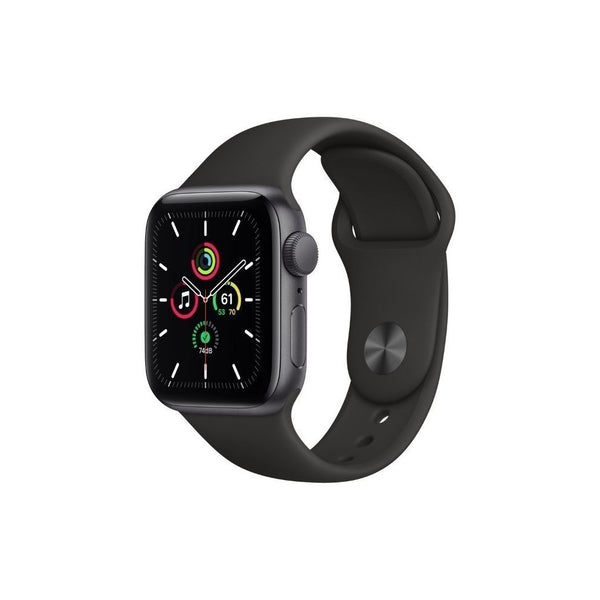 Apple Watch SE (GPS) - Caja de aluminio en gris espacial de 40 mm - Correa deportiva negra - Talla única