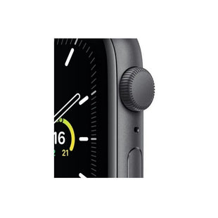 Apple Watch SE GPS, 44mm Space Gray Aluminium Case with Black Sport Band