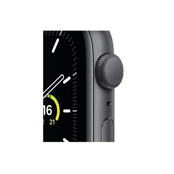 Apple Watch SE GPS, 44mm Space Gray Aluminium Case with Black Sport Band