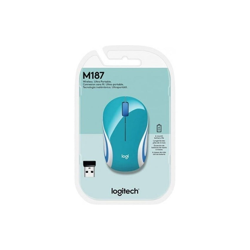 Mini Mouse M187 Logitech Inalámbrico Receptor Usb Verde