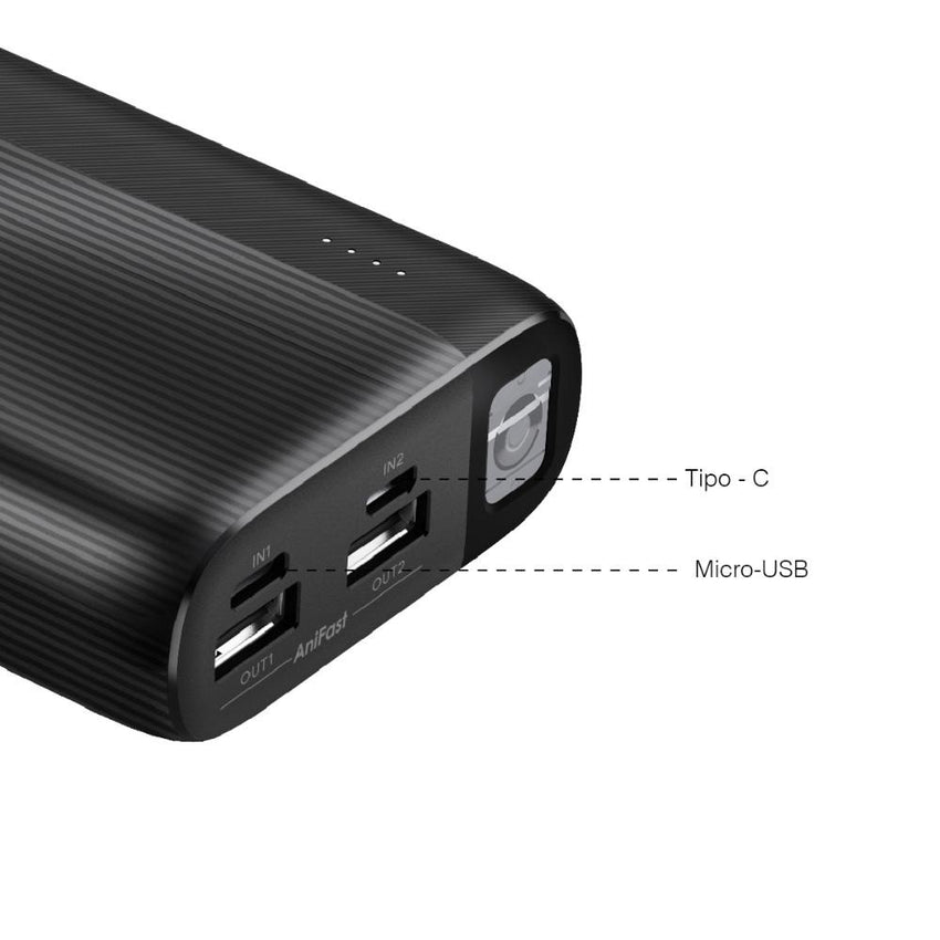 Power Bank Oraimo Cargador Pórtatil Batería 20000mah Traveler 4 Negro