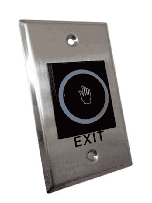 Boton de salida No-Touch Dahua, NA y NC, acero inoxidable.