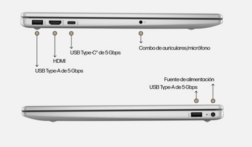 Portátil HP 14-ep1001la/Intel® Core™ Ultra 5 125H 4,5 GHz/8GB DDR4/512GB SSD/14 FHD/Windows 11 Home