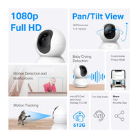 Cámara TAPO TPLINK Wi-Fi de sobremesa de 360 Grados con Detección por IA