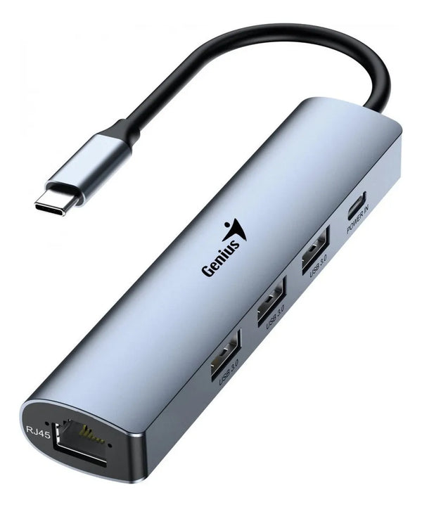 HUB 5 EN 1 DE USB 3.0 CON ETHERNET  UH-545